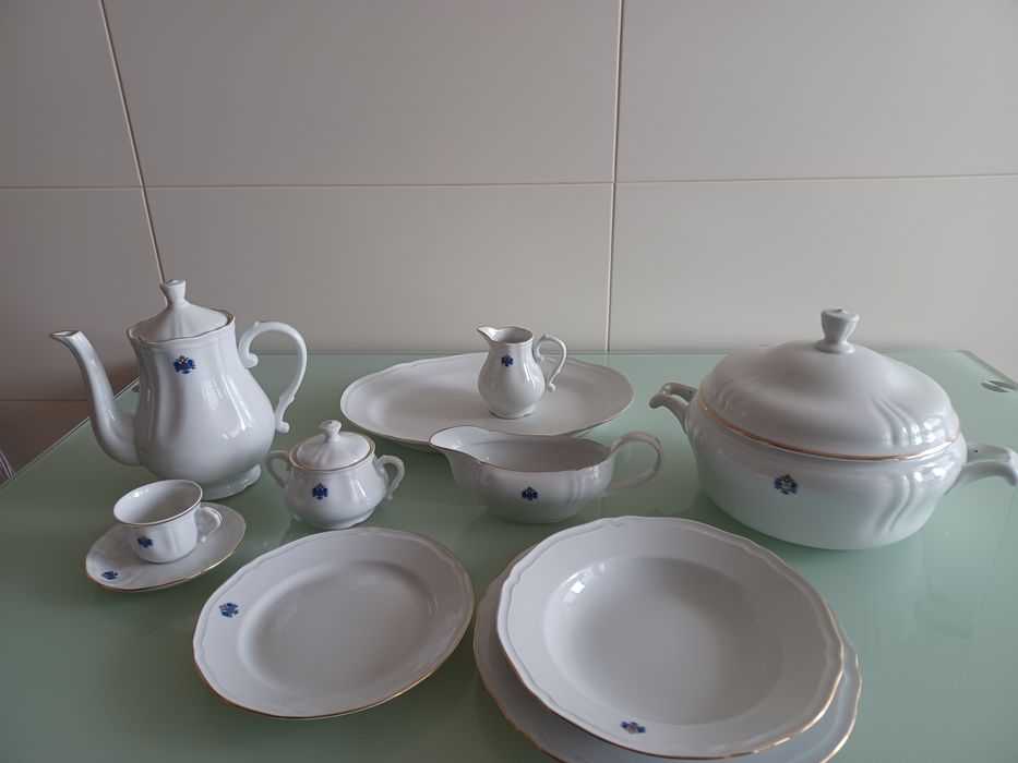 Serviço de jantar e de café pocelana fina royal kent