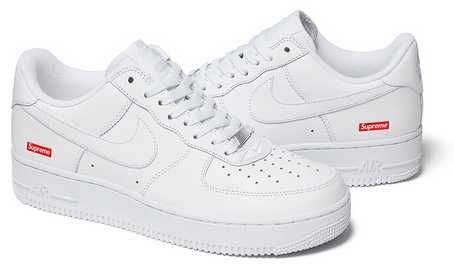 Sapatilhas Nike Air Force 1 x Supreme brancas (tam. 40, 43)