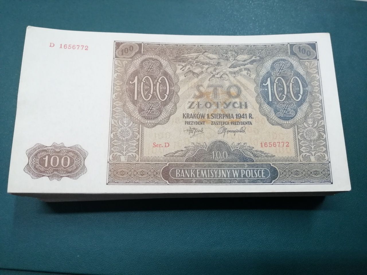 Do sprzedania banknot 100 zł 1941r seria D