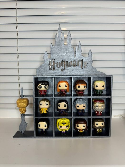 Шафа для фігурок з Kinder Гаррі Поттер. Сірий металік