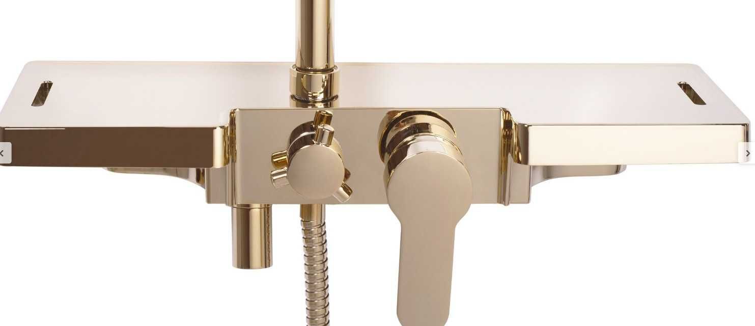 Conjunto de chuveiro  DOURADO 45X40X105CM