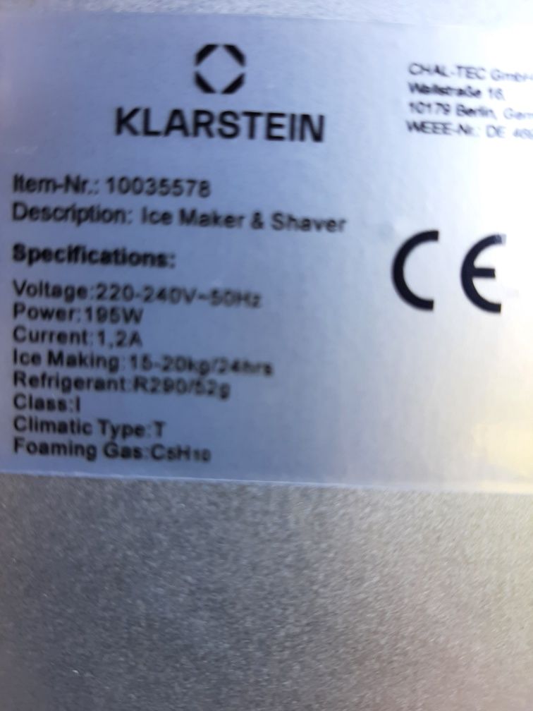 Льдогенератор Klarstein Icefestival Bullet