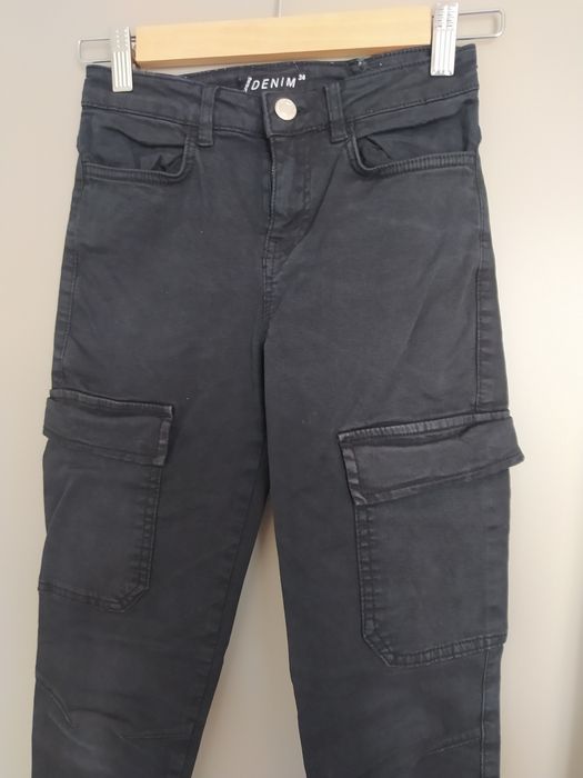 Spodnie dżinsy czarne 34 dziewczęce
