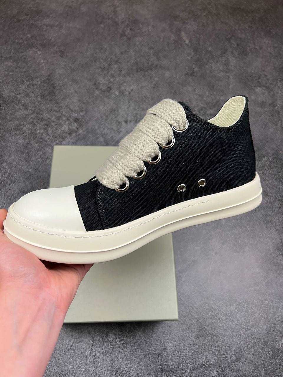 Rick Owens Ramones Jambo Lace Black White
