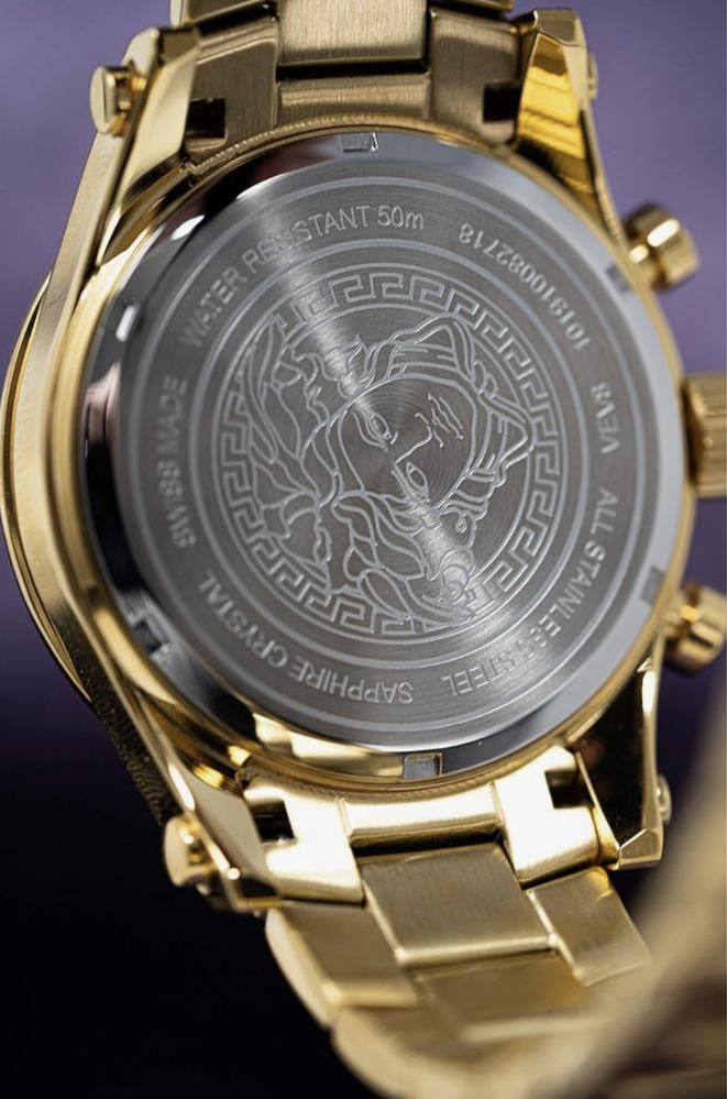 Złoty zegarek męski Versace V-CHRONO  VEHB00719