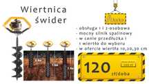 Wiertnica spalinowa świder do gleby wypożyczalnia wynajem