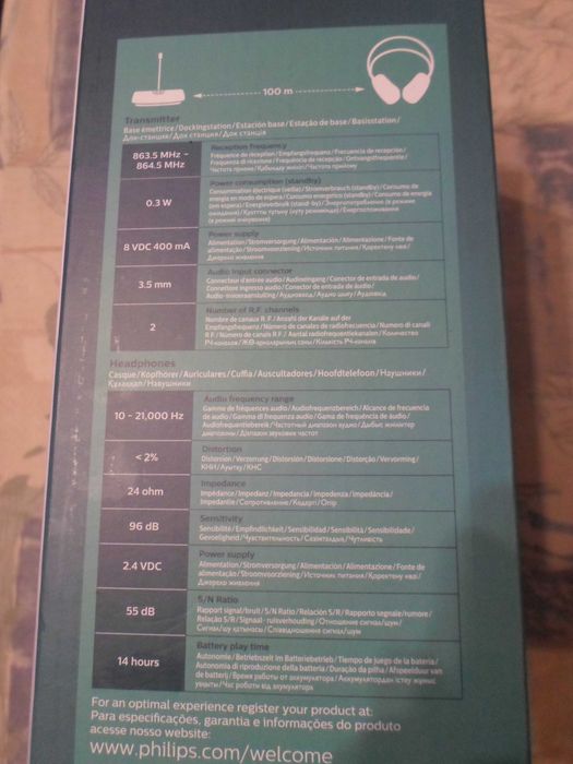 Навушники Беспровідні навушники Беспроводные наушники PHILIPS SHC5200