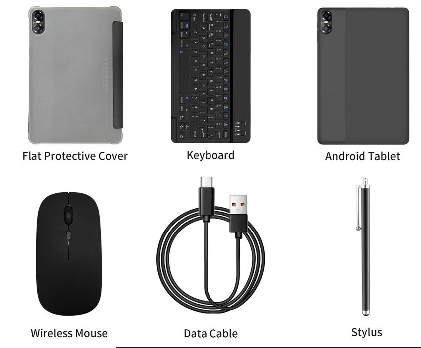 ‼️Акція‼️Планшет 10.1 дюйми 8/64gb Android, клавіатура,чохол,мишка,сти