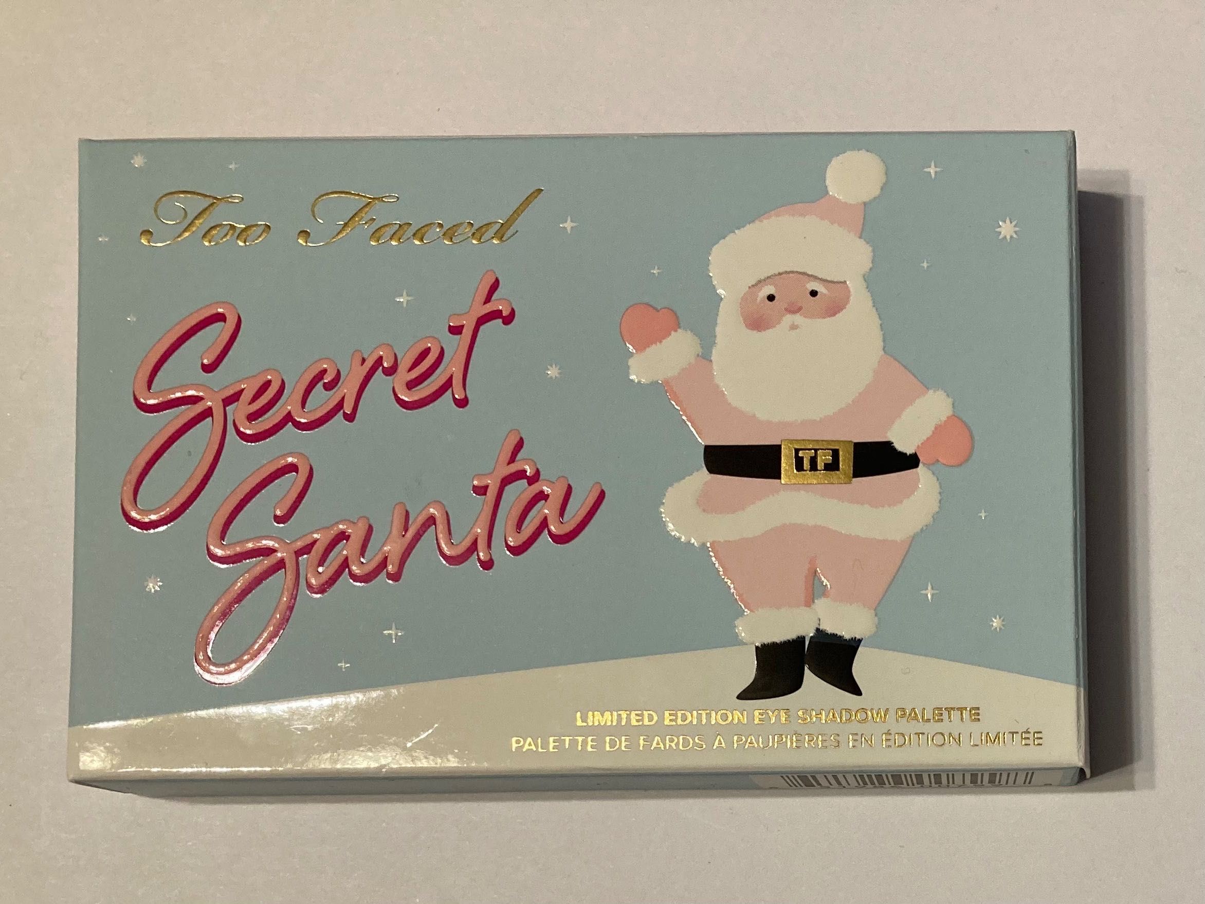 TooFaced Secret Santa - paletka cieni w metalowym opakowaniu