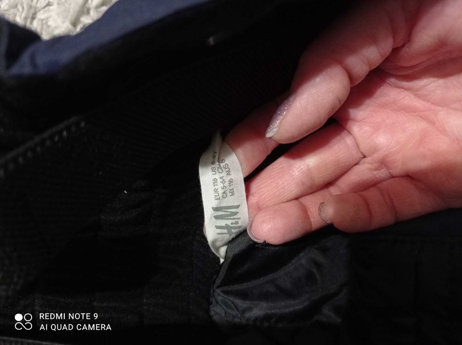 Новые зимние штаны полукомбинезон hnm р 5-6 лет