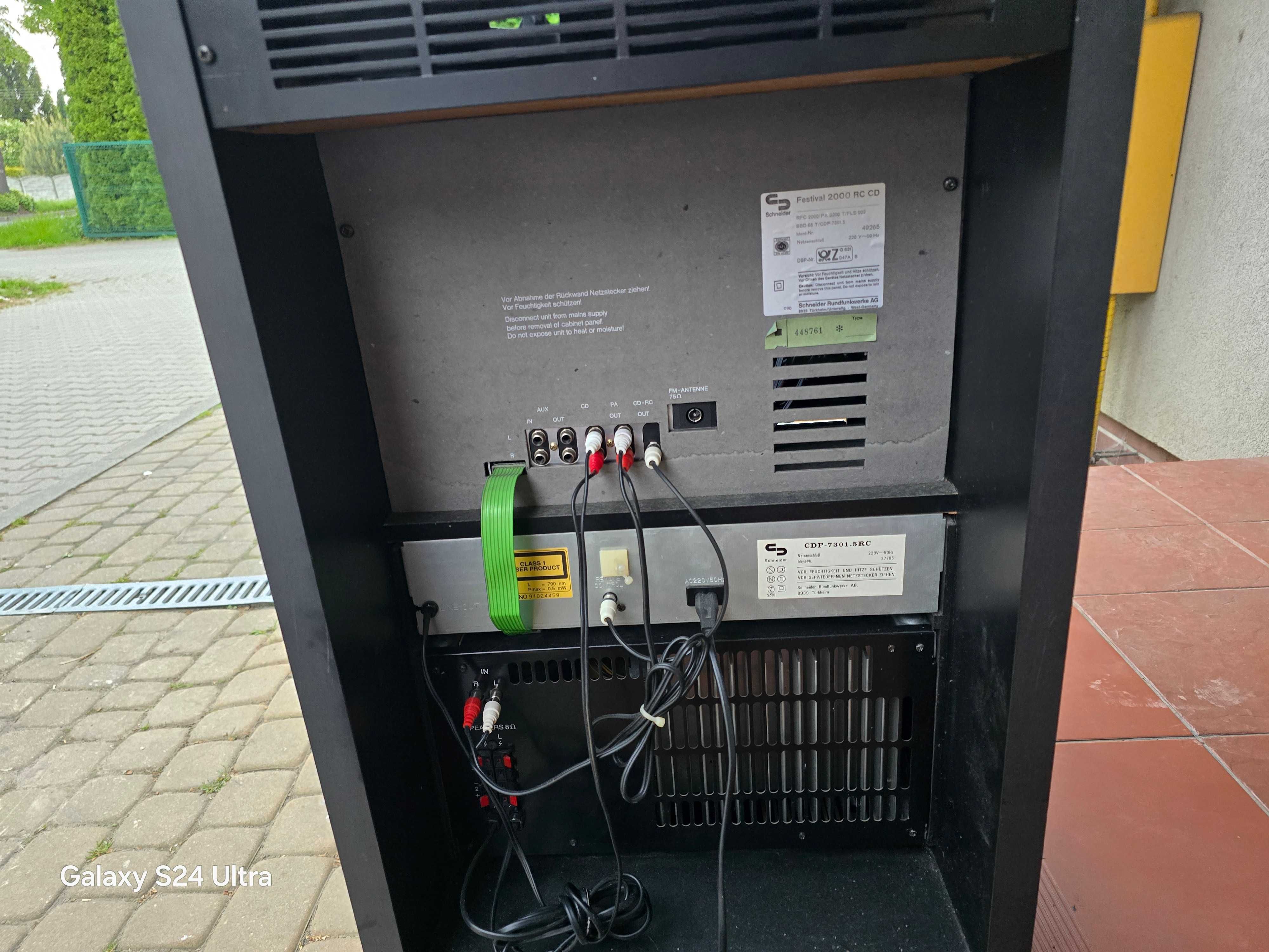 wieża schneider festiwal 2000 szafka końcówka mocy 1000w