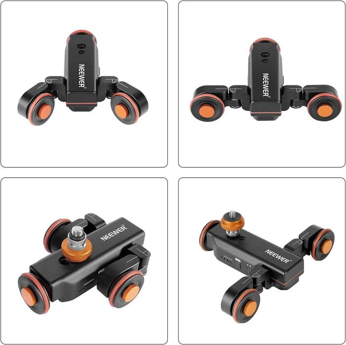 Dolly carrinho elétrico ajustável para câmaras DSLR Smartphones, GoPro