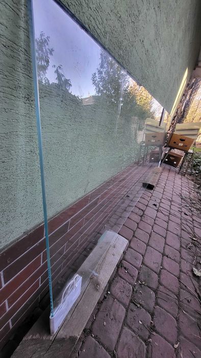 Duży szklany blat stołu - 280cmx90cmx1cm