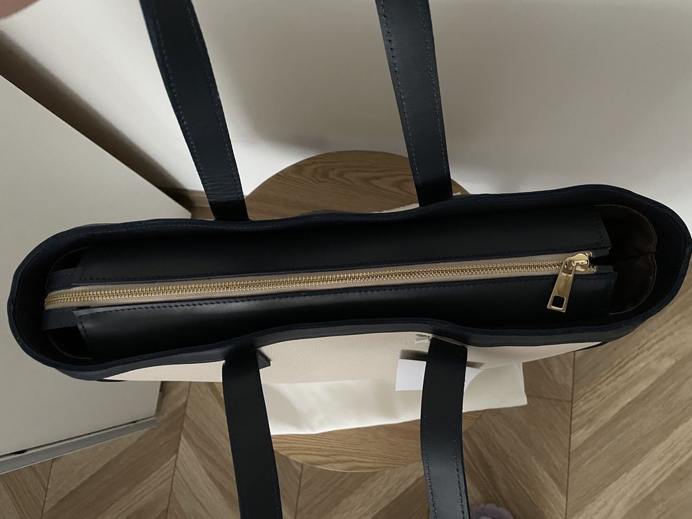 Torba shopper La Tiene / Latiene skóra naturalna, skórzana