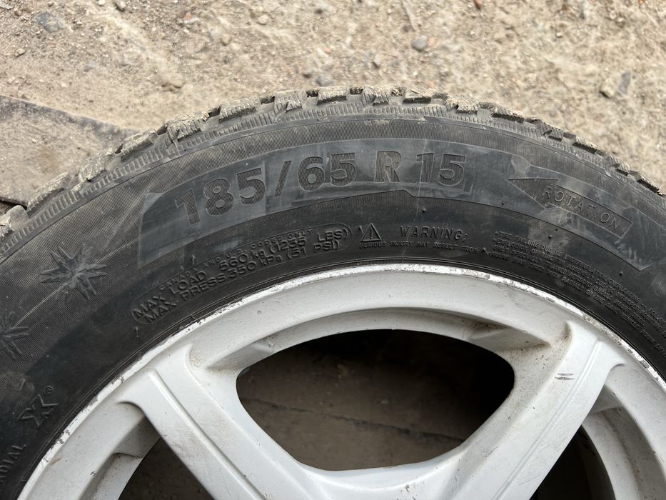 Диски та зимові шини Michelin Alpin 5, 185/65 R 15 4/100. 4/114
