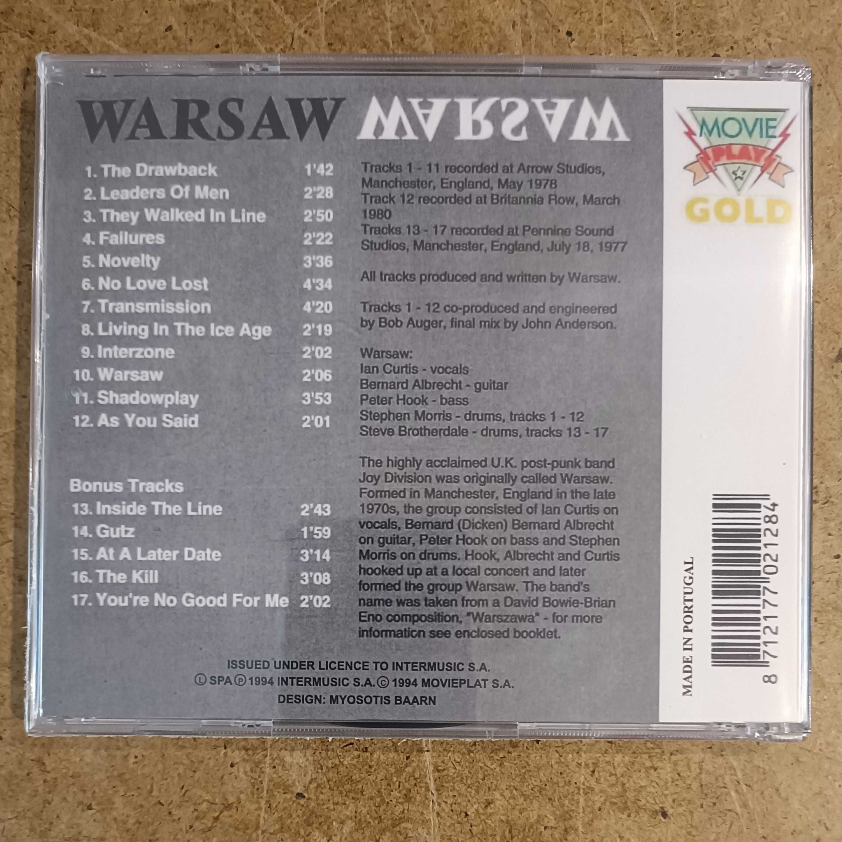 Warsaw (Pre-Joy Division) - Warsaw (CD)