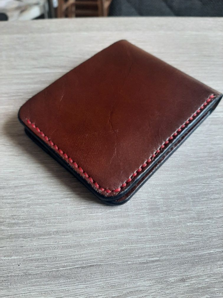 Skórzany portfel ręcznie robiony