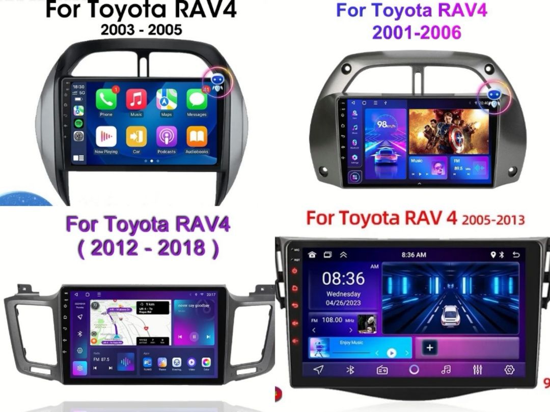 Штатная магнитола Toyota RAV4, CAMRY,COROLA  с 2002-2024 на ANDROID 13