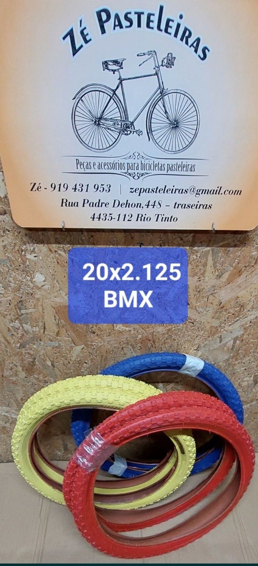 Pneus 20x2.125 BMX vermelho,Azul,amarelo
