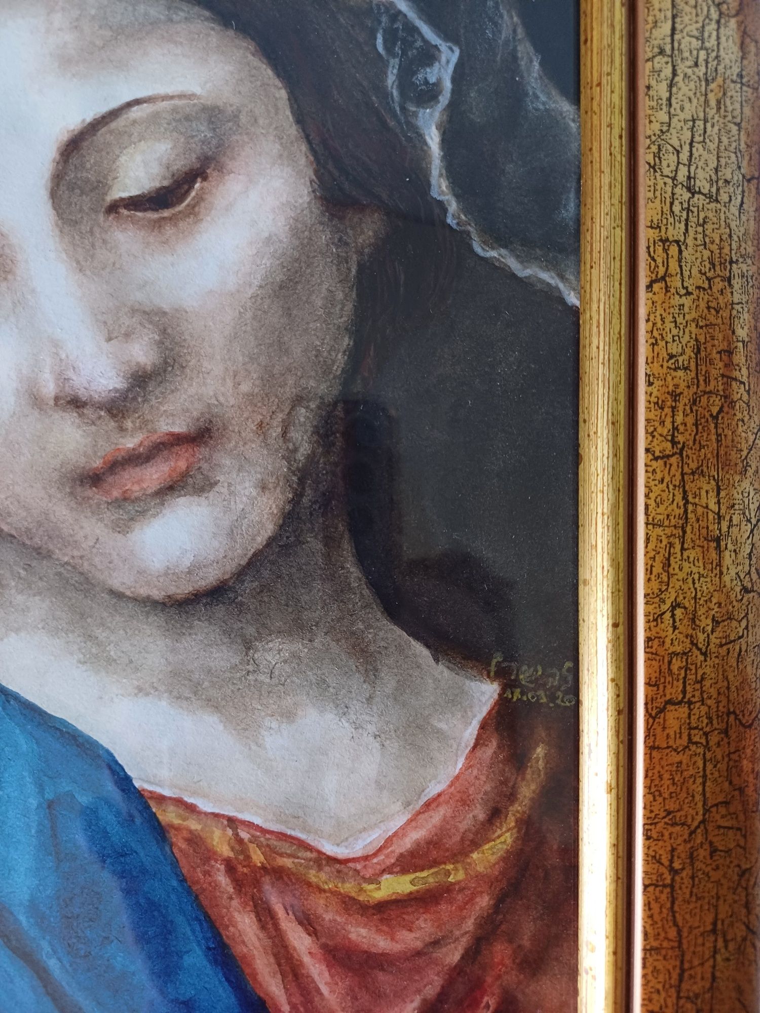 Obraz portret Madonna Barokowa ręcznie malowany