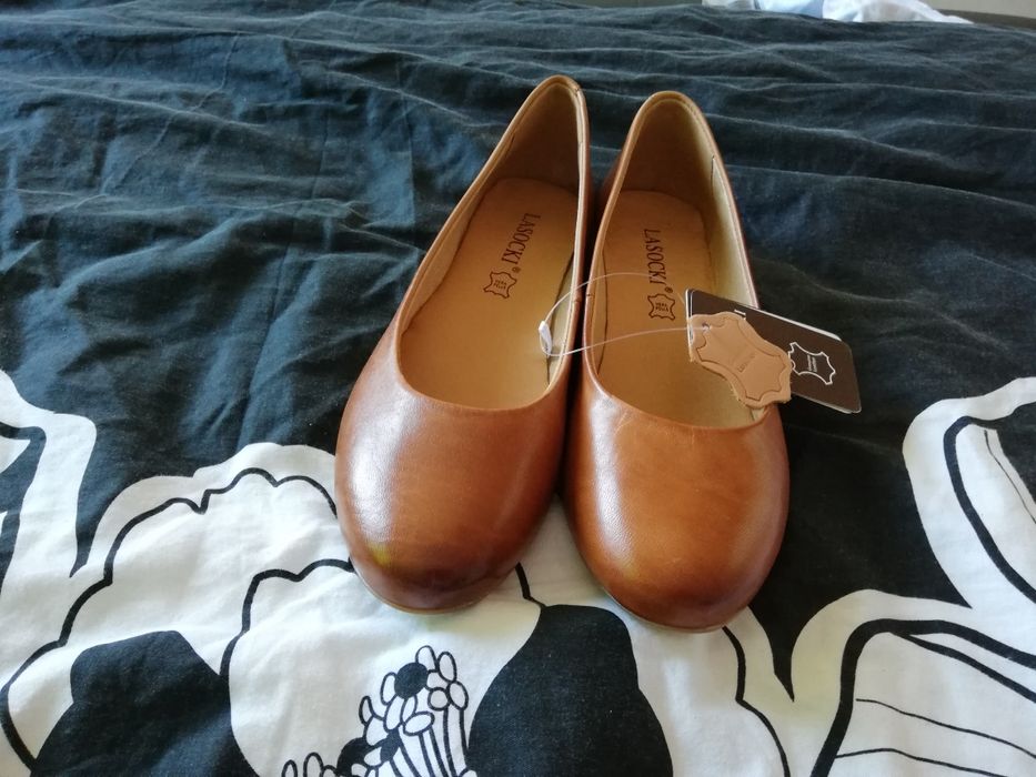 Baleriny skórzane 36
