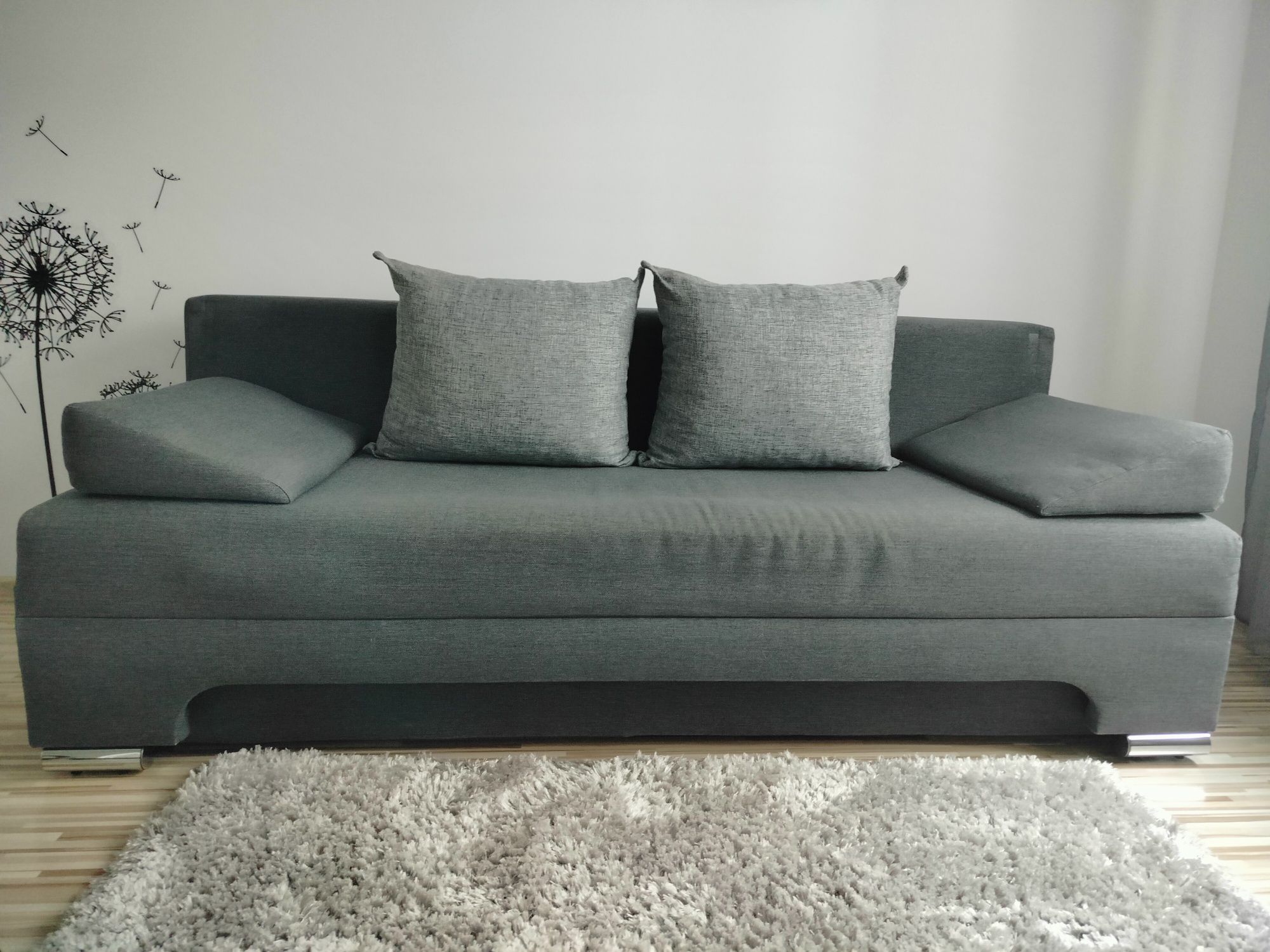 Sofa rozkładana szara