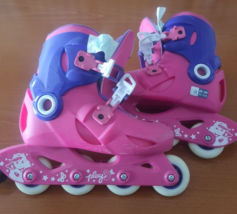 Patins rosa e roxo 32/34