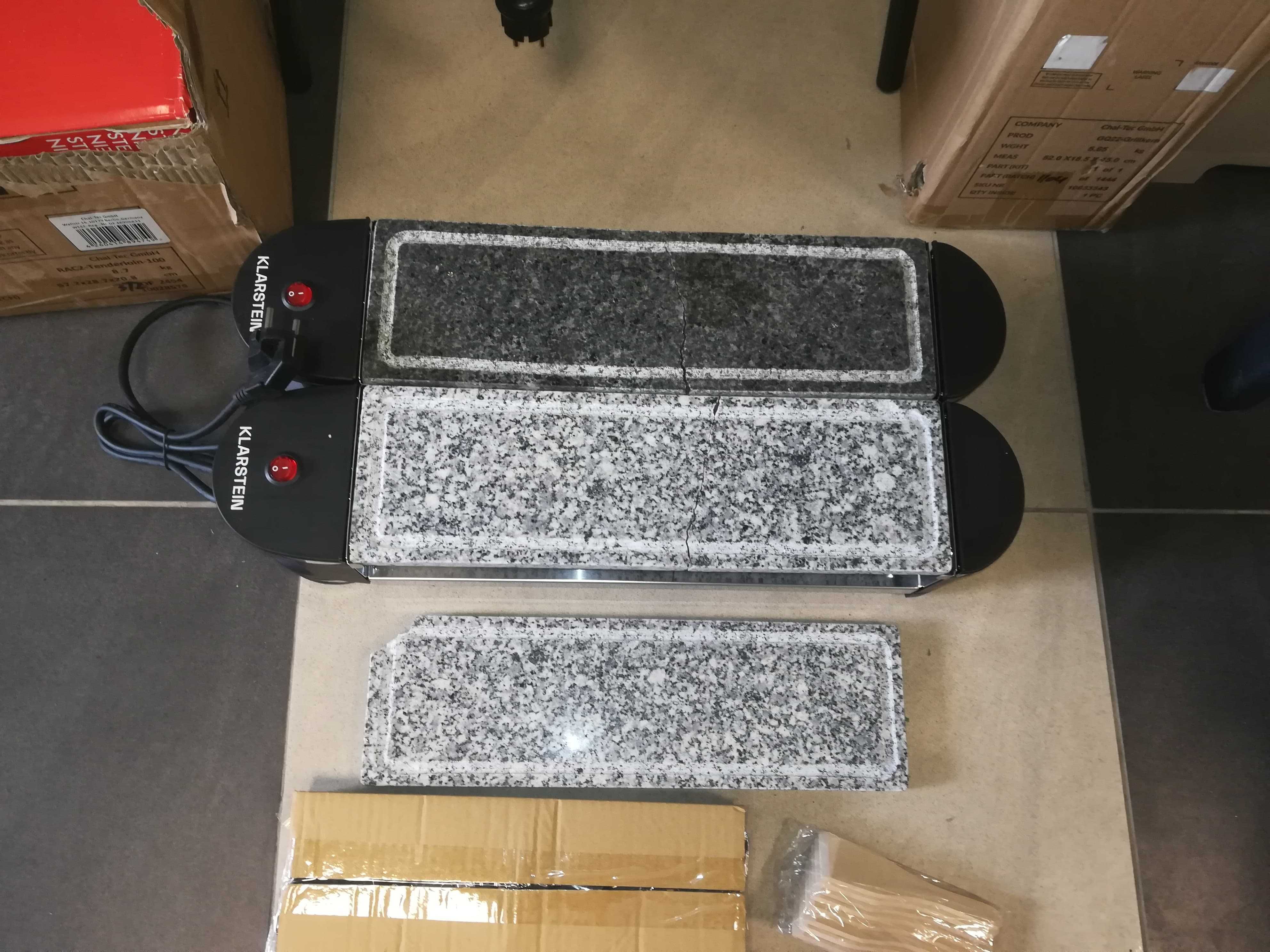 Grill raclette elektryczny 1200W 8 osób kamień Klarstein Tenderloin100