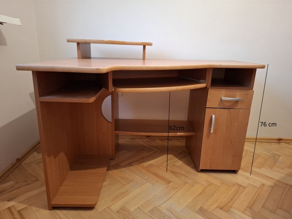 Biurko narożne z nadstawką