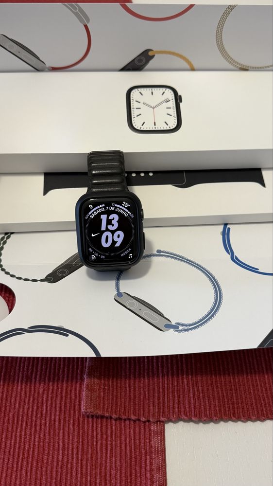Apple watch 7 45mm GPS + Cell Stanless Seel (Aço)