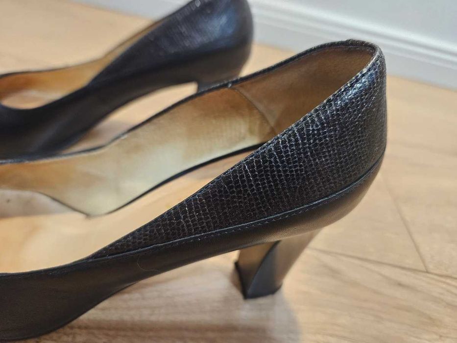 Czarne buty damskie badura, rozmiar 39, czółenka na słupku