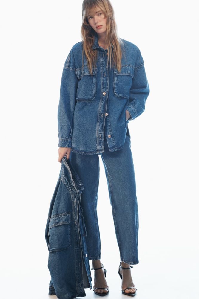 Крута джинсова сорочка куртка Zara