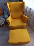 Fotel uszak z podnóżkiem IKEA