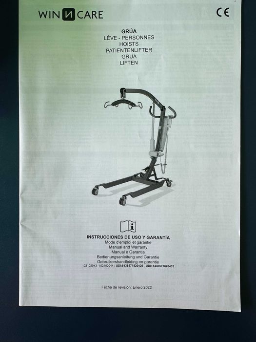 Elevador elétrico para pacientes, cuidados a idosos