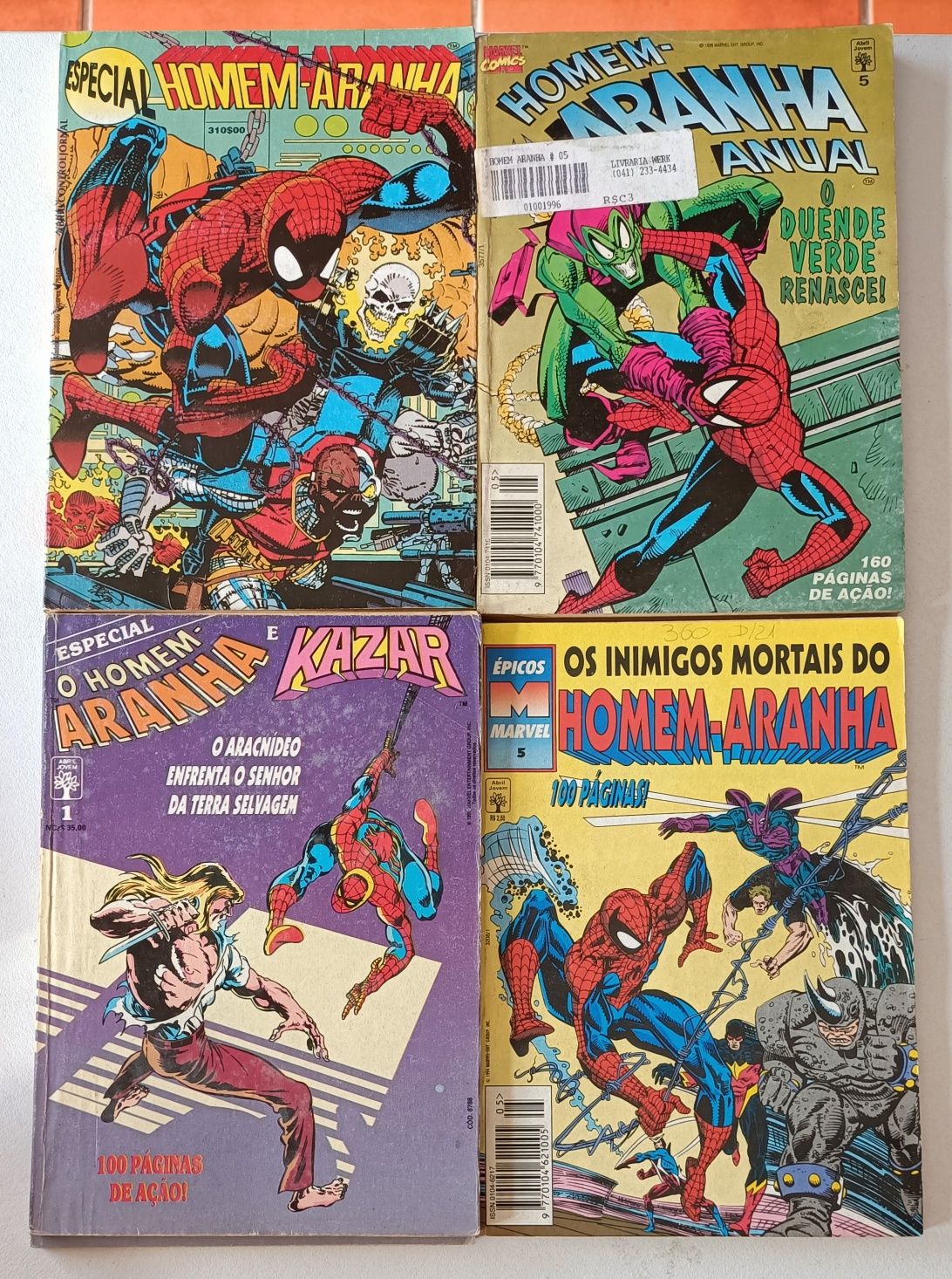45 Livros Homem Aranha da Abril e da Marvel