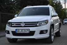 Volkswagen Tiguan R-LINE Lift Ledy Alu 19" Brązowe skóry Navi Kamera