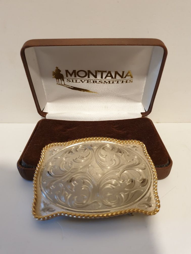 Fivela  "Western" de ourivisaria americana  Montana Silversmiths