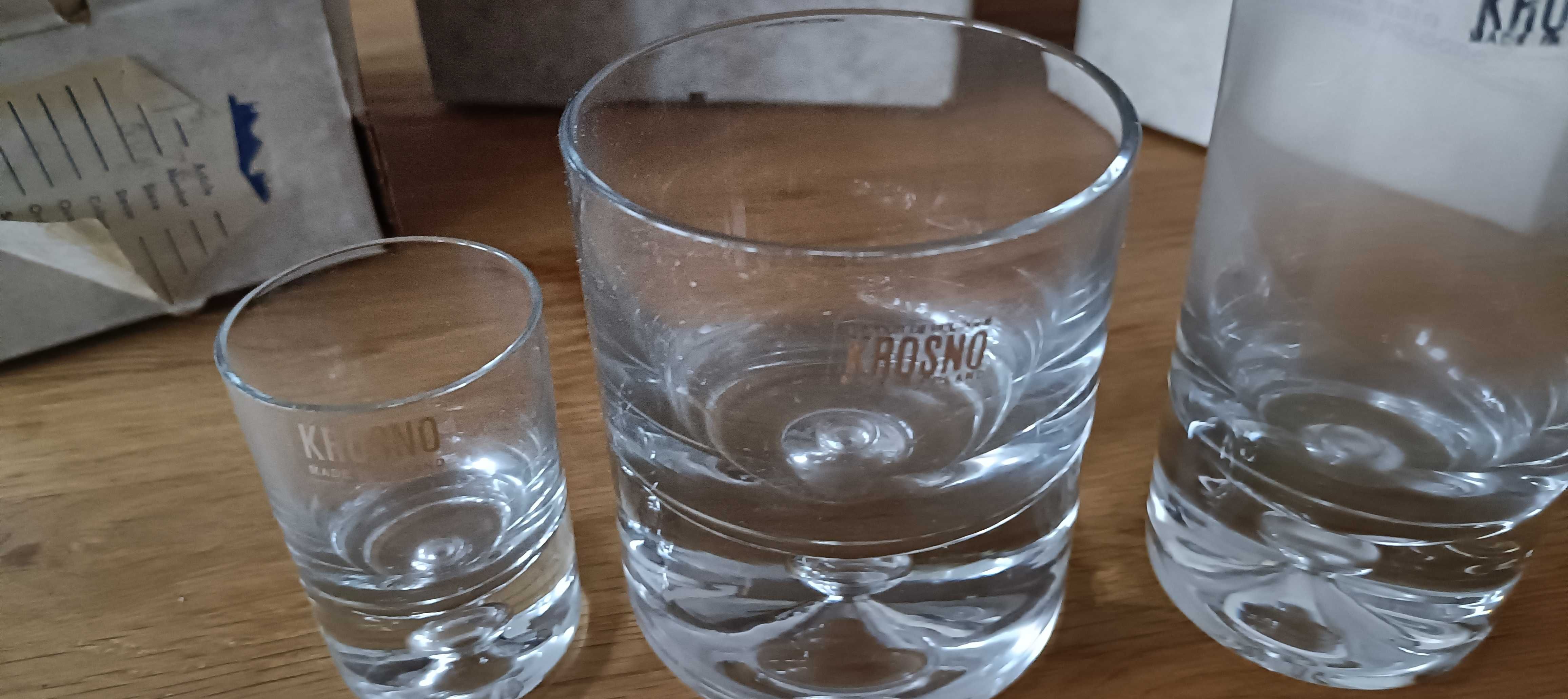 Szklanki Krosno fabrycznie nowe PRL Gradka !