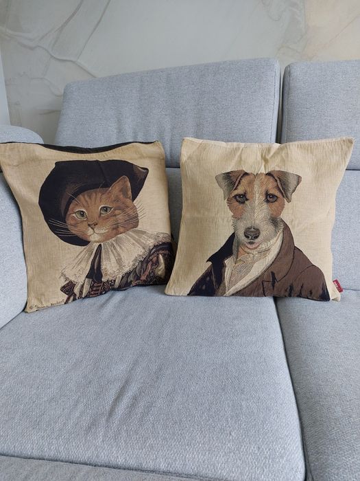 Zestaw poszewek kot muszkieter susan herbert pies jack Russell Thierry