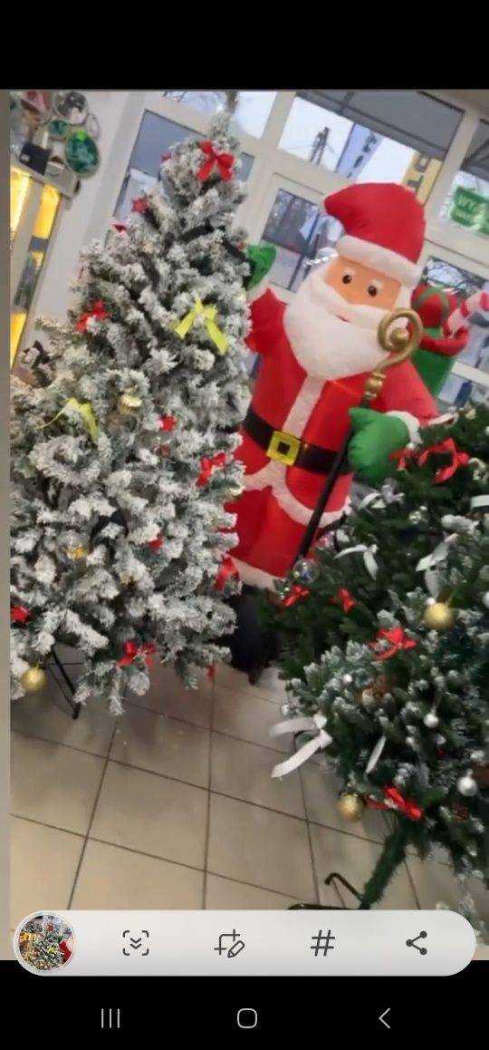 Sztuczna choinka ze sztucznym śniegiem 180 cm