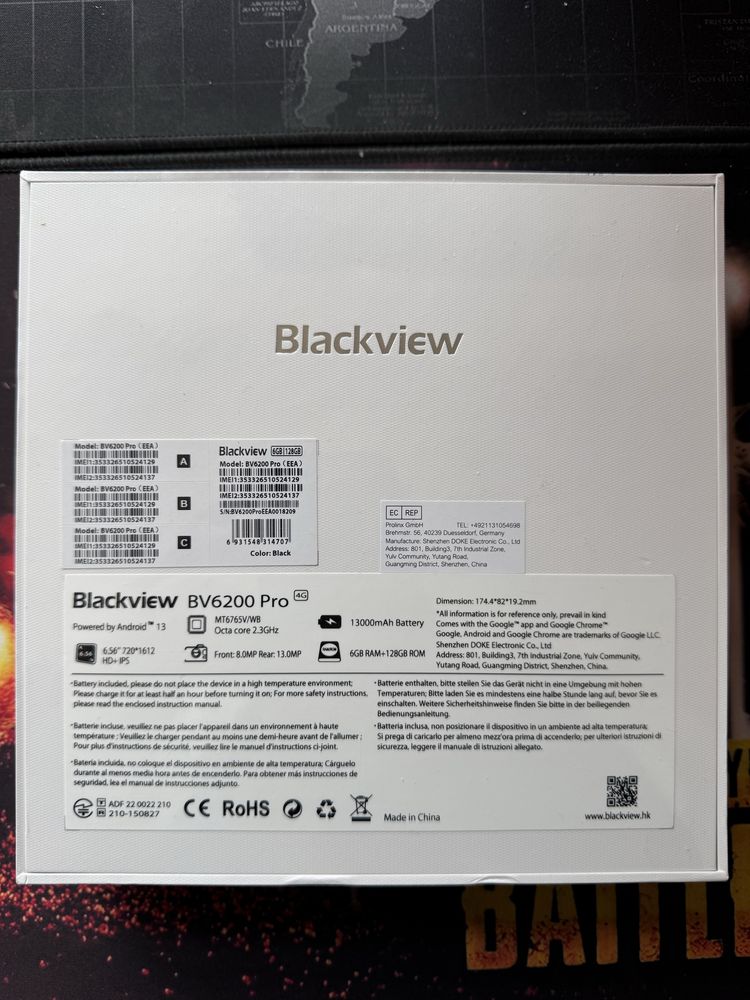 Blackview BV6200 Pro 6/128GB Black