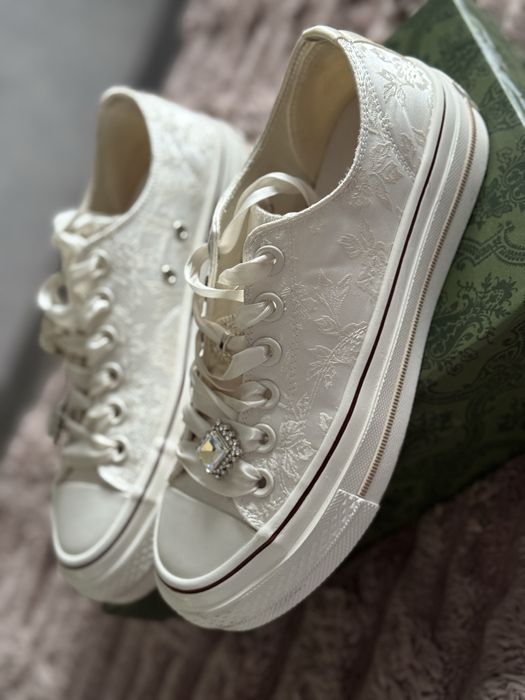 Converse кросівки жіночі зі стразами Caramel_zp