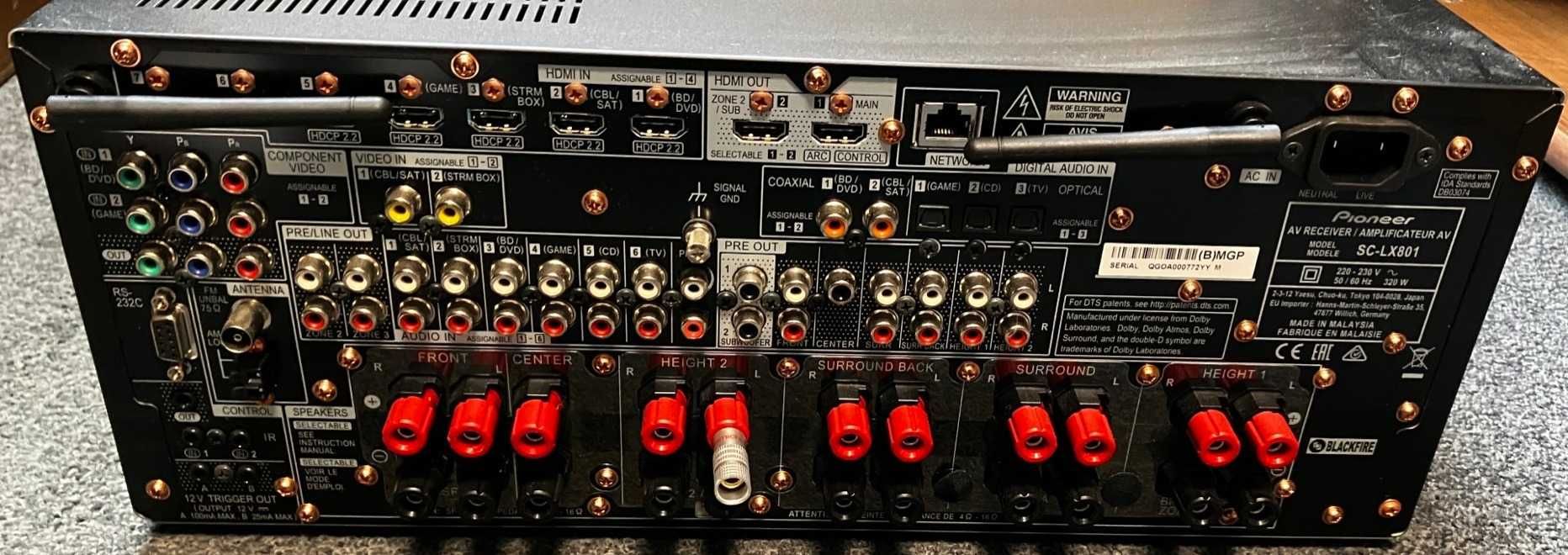Pioneer SC-LX 801 Amplituner A/V 9.2 Dolby Atmos Ultra HD 4K + Pilot
