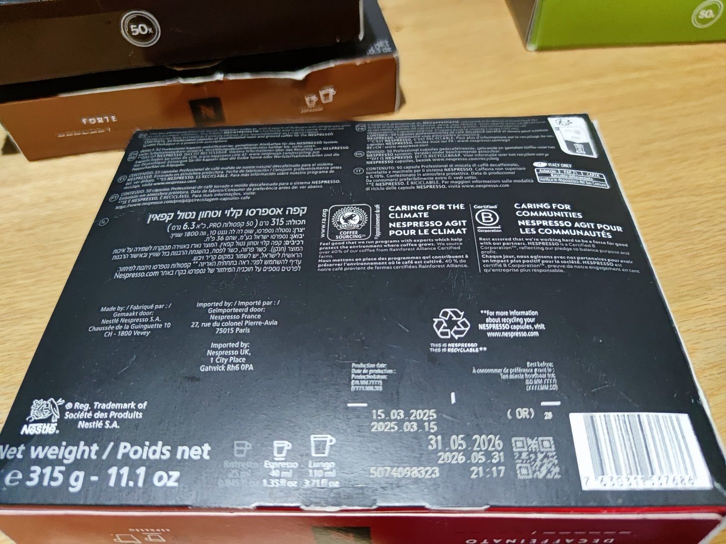 Kapsułki nespresso decaffeinato