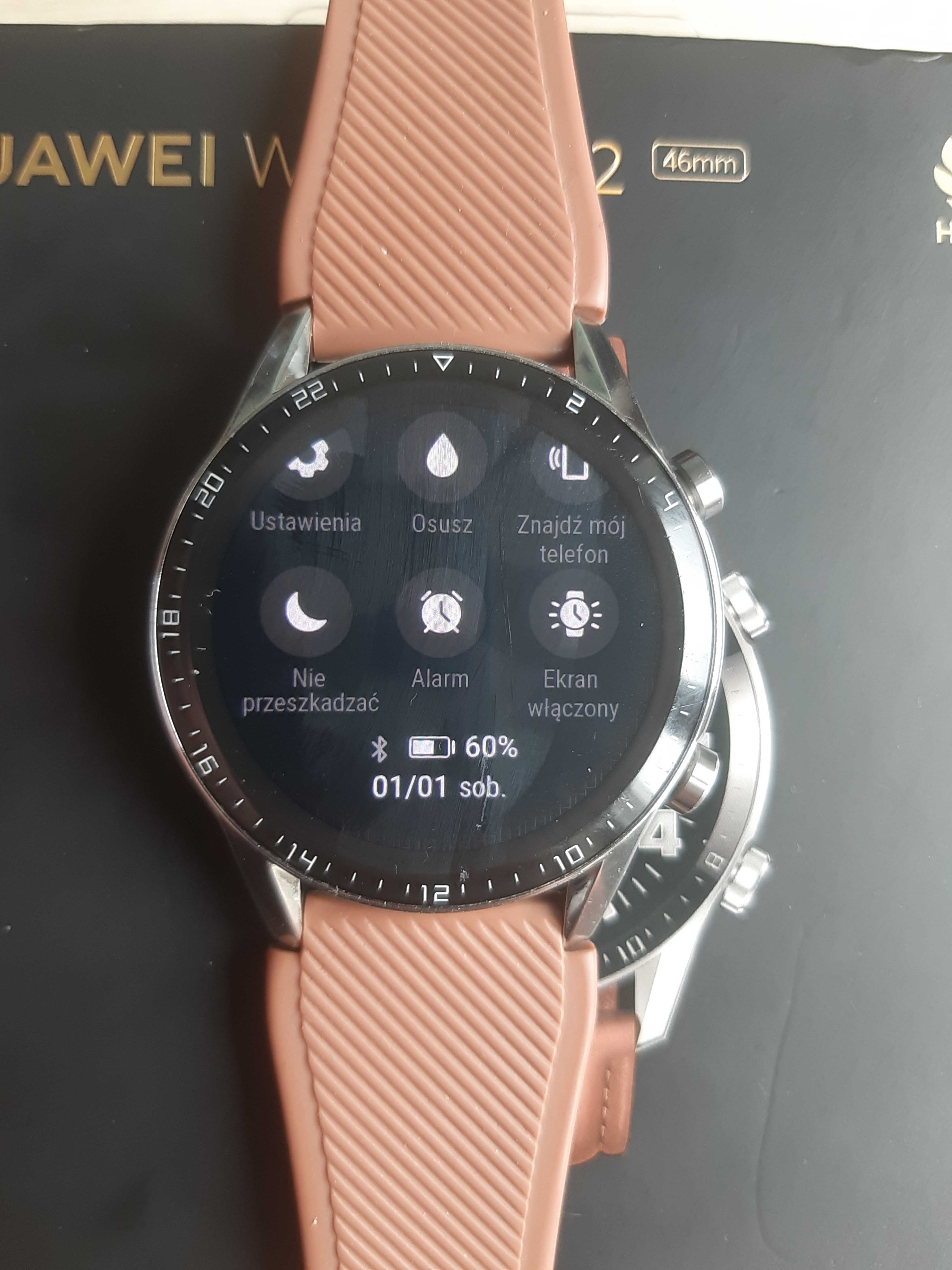 Smartwatch Huawei Watch GT 2 46 mm zegarek, opaska  LTN-B19 uszkodzony