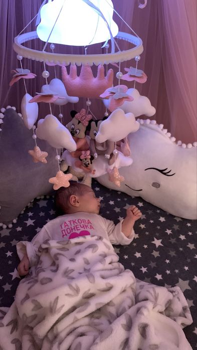 Бортики в ліжечко + Мобіль + Балдахін