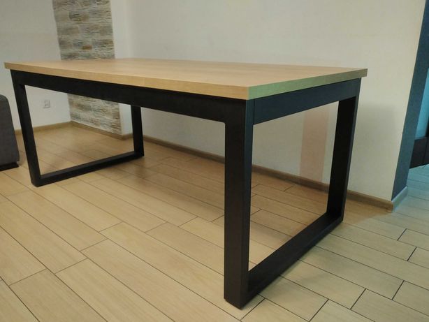 Stół Rozkładany LOFT industrialny 180x100+2x45 Dostawki EGGER