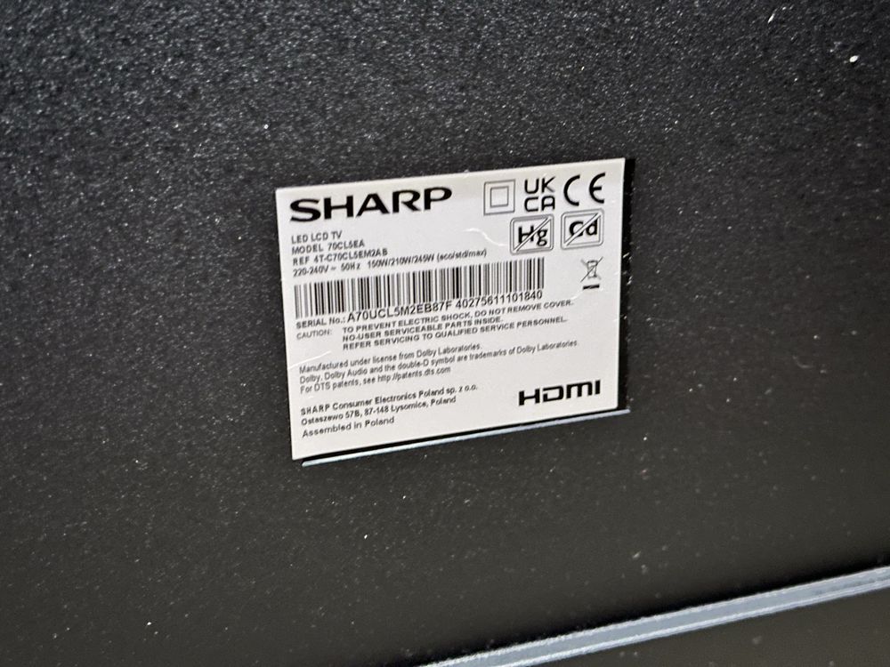 Telewizor LED Sharp 70 cali - 70CL5EA