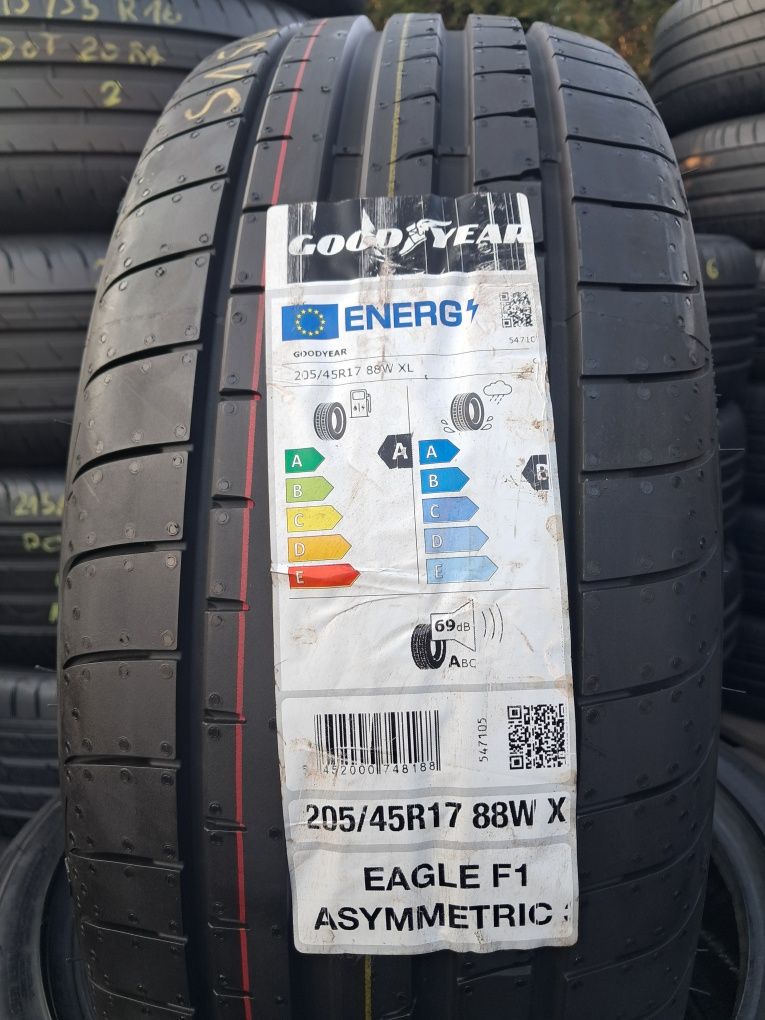Opony 2x 205/45R17 Goodyear Eagle F1 Asymetric 3* Lato Nowe Demo