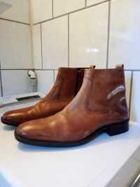 buty męskie skórzane 43 wkładka 28,5cm jesienno zimowe